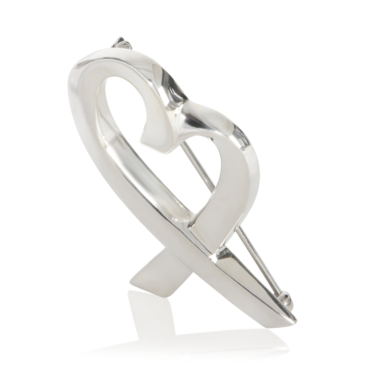 Tiffany & Co. Sterling Silver  Paloma Picasso Loving Heart Brooch sv