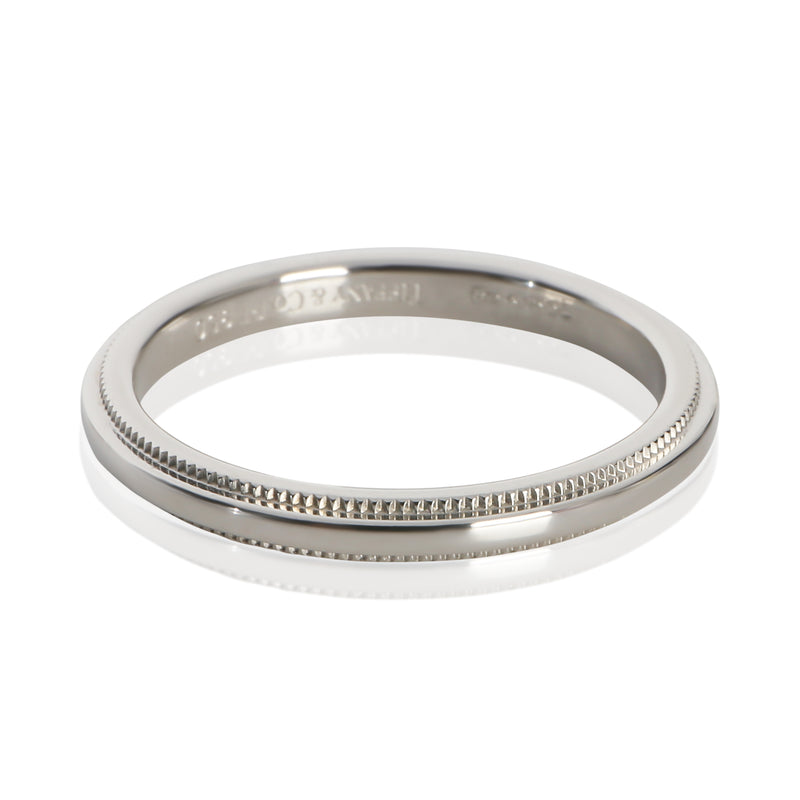 Tiffany & Co. Platinum  2mm Milgrain Band fv