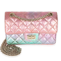 Chanel Multicolor Metallic Quilted Goatskin Mini Reissue 2.55 Flap Bag Handbag id