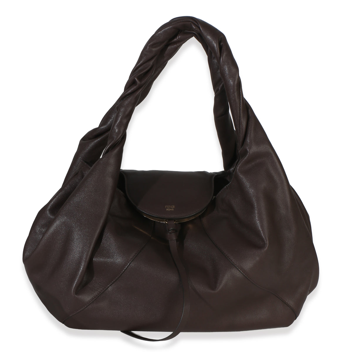 Fendi Chocolate Calfskin Large Spy Bag Handbag id
