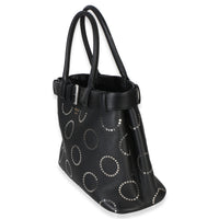 Prada Black Soft Grain Calfskin Studded Large Buckle Bag With Belt Handbag 2