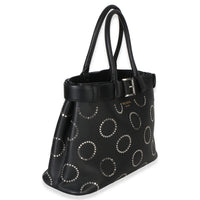 Prada Black Soft Grain Calfskin Studded Large Buckle Bag With Belt Handbag 3