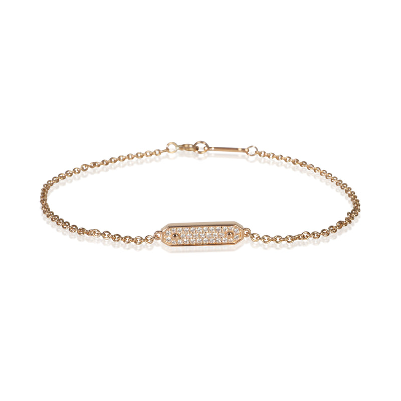 Tiffany & Co. Rose Gold Diamond ID Chain Bracelet fv