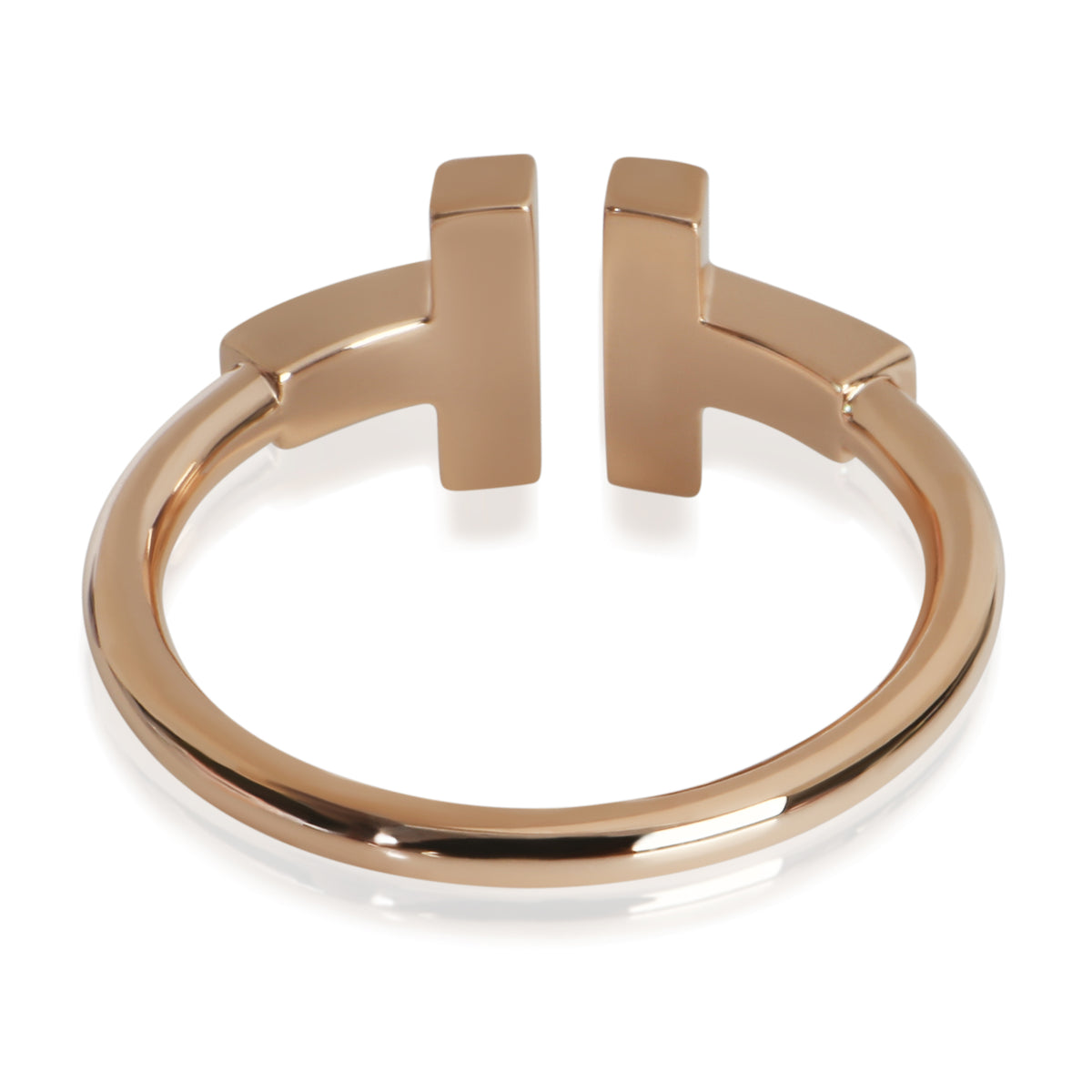 Tiffany & Co. Rose Gold Mother Of Pearl and Diamond Tiffany T Wire Ring pv