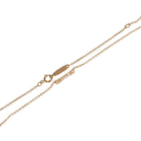 Tiffany & Co. Rose Gold Diamond Fluer De Lis Bar Necklace sv