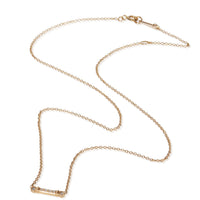 Tiffany & Co. Rose Gold Diamond Fluer De Lis Bar Necklace pv