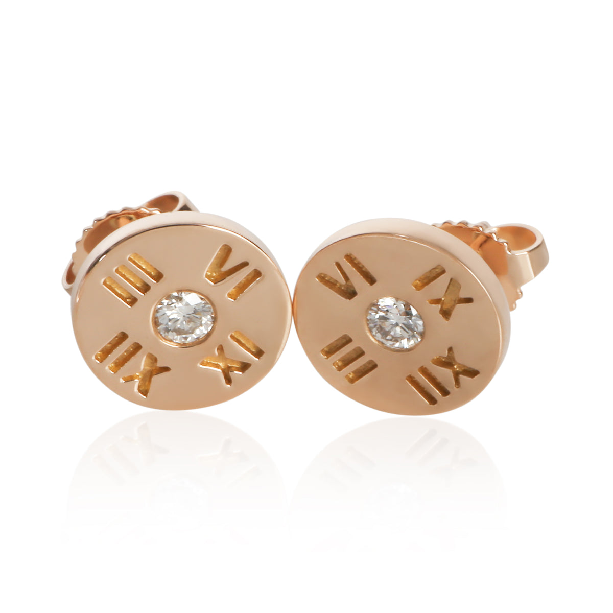Tiffany & Co. Rose Gold Diamond Atlas Earrings fv