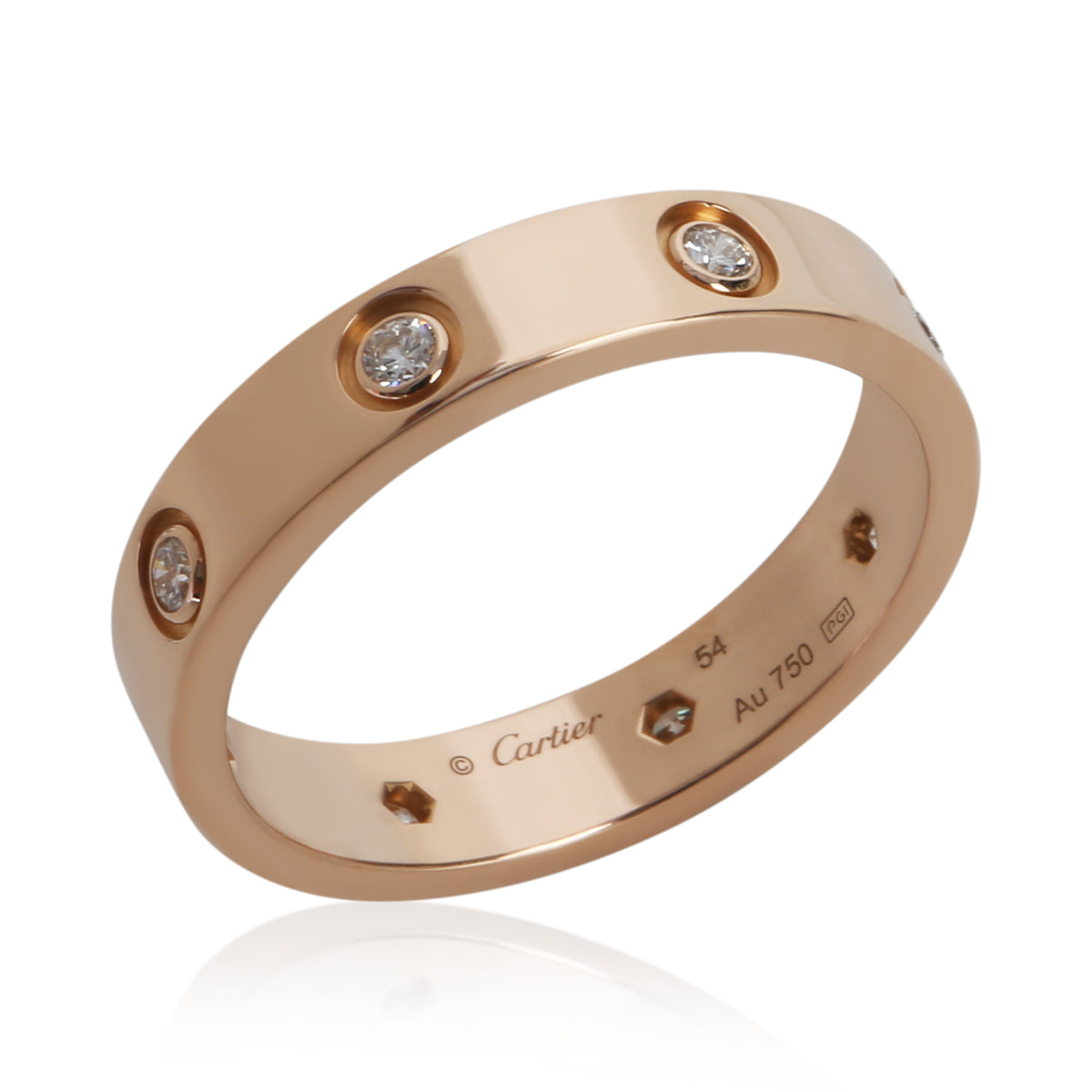 Cartier Rose Gold Diamond Small Model Love Ring bv