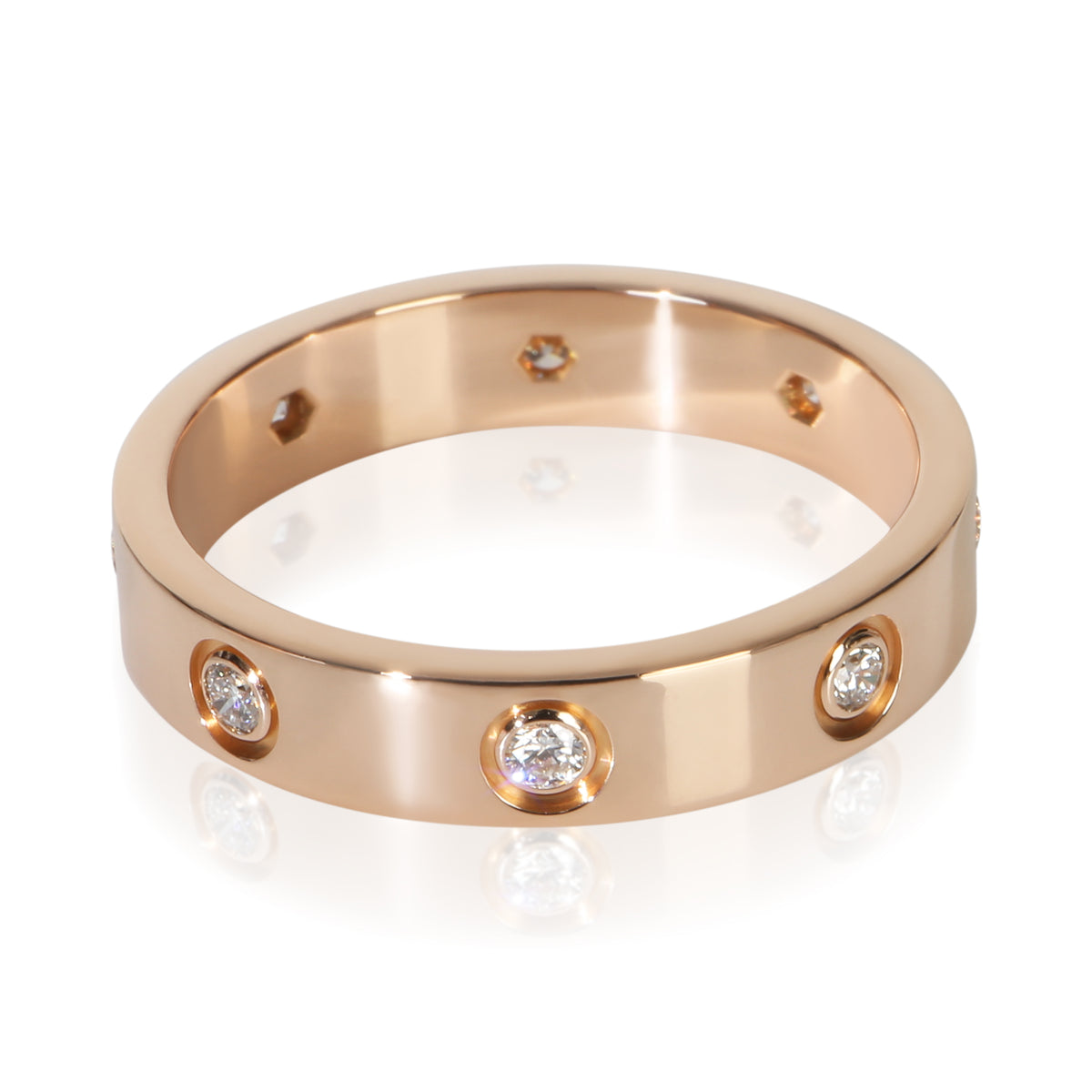 Cartier Rose Gold Diamond Small Model Love Ring pv