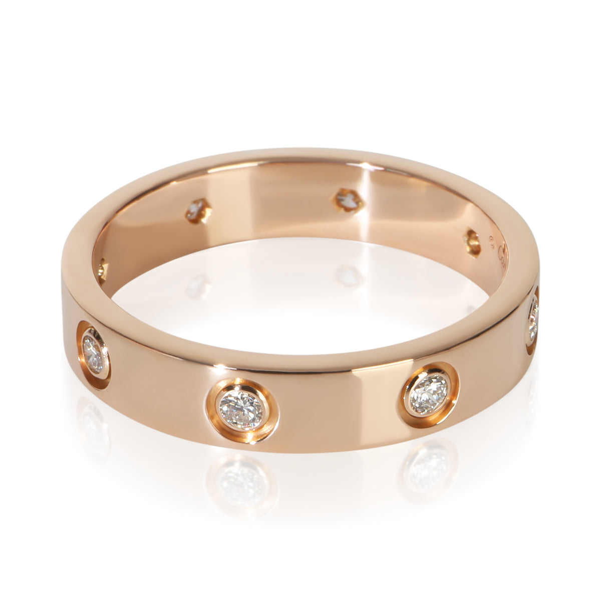 Cartier Rose Gold Diamond Small Model Love Ring sv