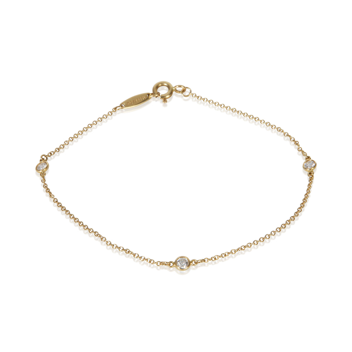 Tiffany & Co. Yellow Gold Diamond Elsa Peretti Diamond By The Yard Bracelet fv
