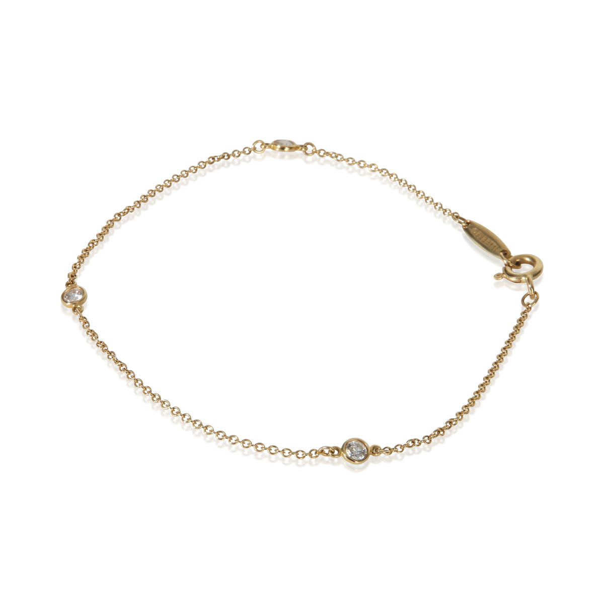 Tiffany & Co. Yellow Gold Diamond Elsa Peretti Diamond By The Yard Bracelet sv