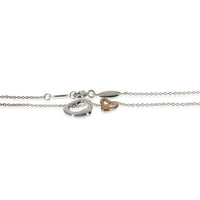Tiffany & Co. Rose Gold & Sterling Silver  Elsa Peretti Open Heart Pendant sv