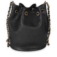 Chanel Black Caviar Studded Deauville Drawstring Bucket Handbag Handbag 4