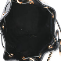 Chanel Black Caviar Studded Deauville Drawstring Bucket Handbag Handbag 6