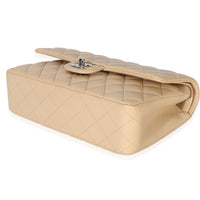 Chanel Beige Quilted Lambskin Medium Classic Double Flap Bag Handbag 5