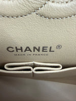 Chanel Beige Quilted Lambskin Medium Classic Double Flap Bag Handbag ad1