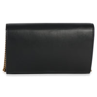 Saint Laurent Black Lambskin Tri Metal Kate Wallet On Chain Bag Handbag 4