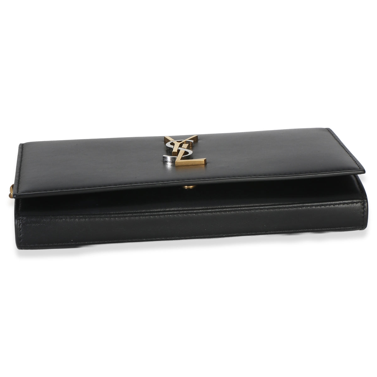 Saint Laurent Black Lambskin Tri Metal Kate Wallet On Chain Bag Handbag 5