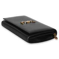 Saint Laurent Black Lambskin Tri Metal Kate Wallet On Chain Bag Handbag 6