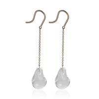 Tiffany & Co. Sterling Silver Elsa Peretti Teardrop Quartz Drop Earrings pv
