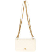 Chanel White Quilted Calfskin Pearl CC Wallet On Chain Handbag 8