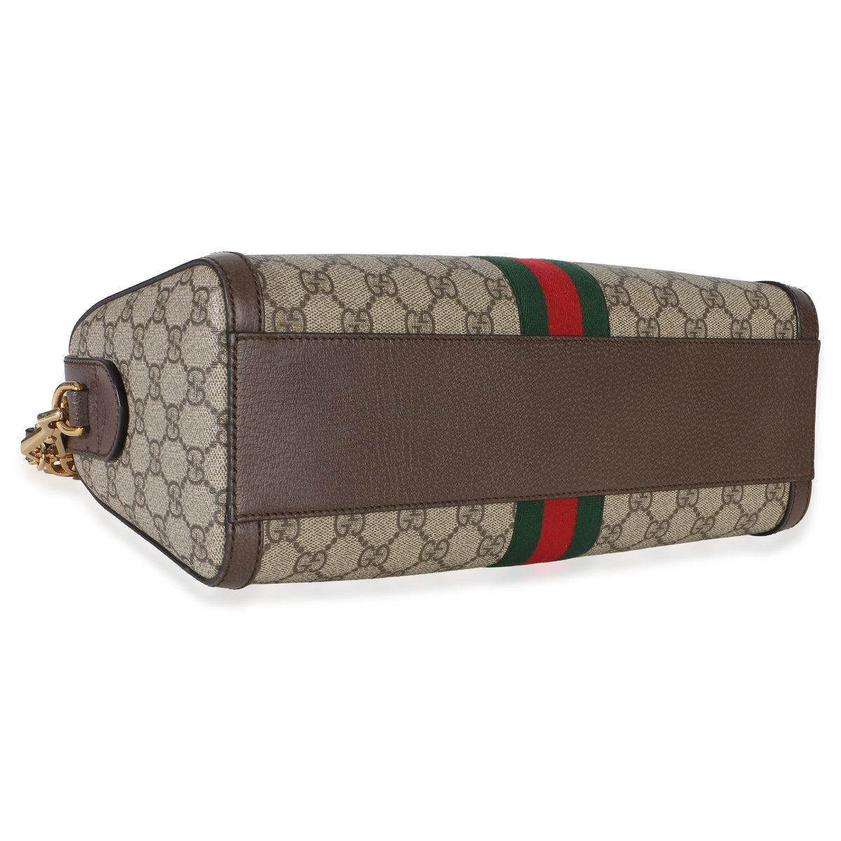 Gucci Beige GG Supreme Monogram Canvas Web Medium Ophidia Boston Bag Handbag 7