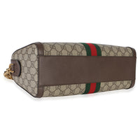 Gucci Beige GG Supreme Monogram Canvas Web Medium Ophidia Boston Bag Handbag 7