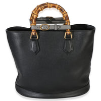 Gucci Black Dollar Calfskin GG Diana Medium Bamboo Handle Tote Handbag 4