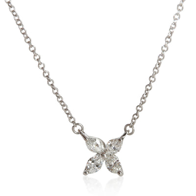 Tiffany & Co. Platinum Diamond Small Model Victoria Pendant fv