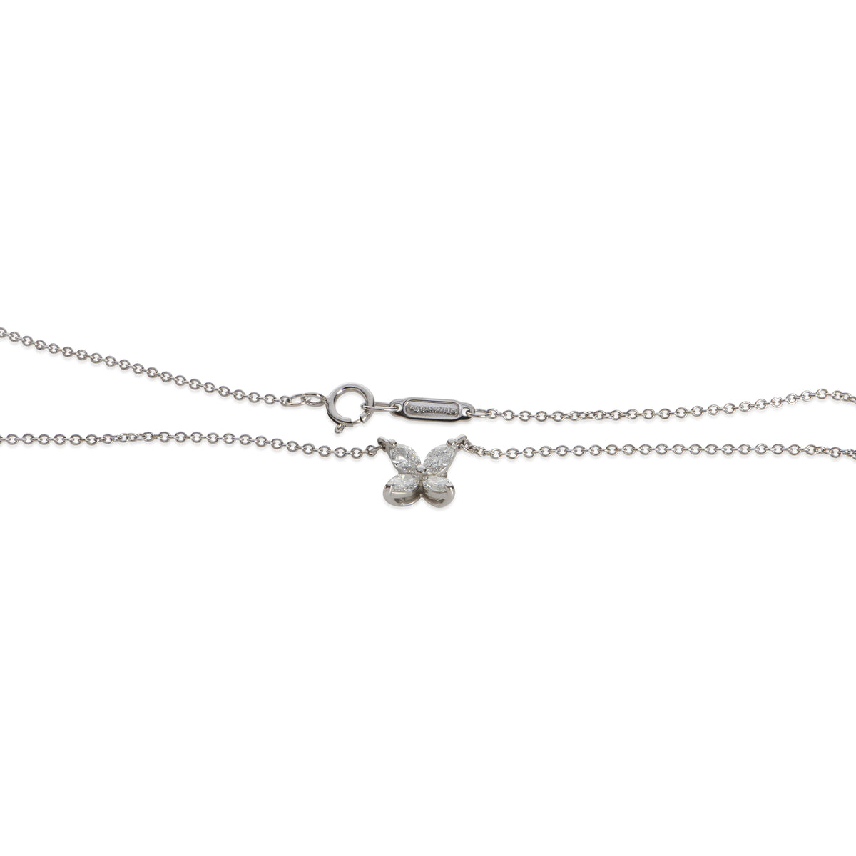 Tiffany & Co. Platinum Diamond Small Model Victoria Pendant pv
