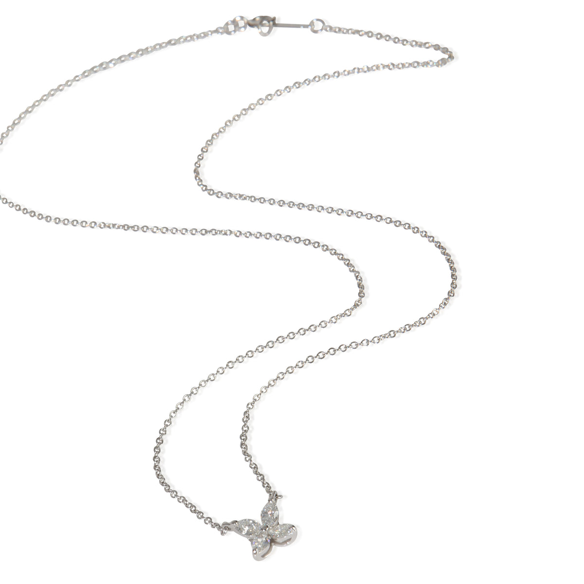 Tiffany & Co. Platinum Diamond Small Model Victoria Pendant sv