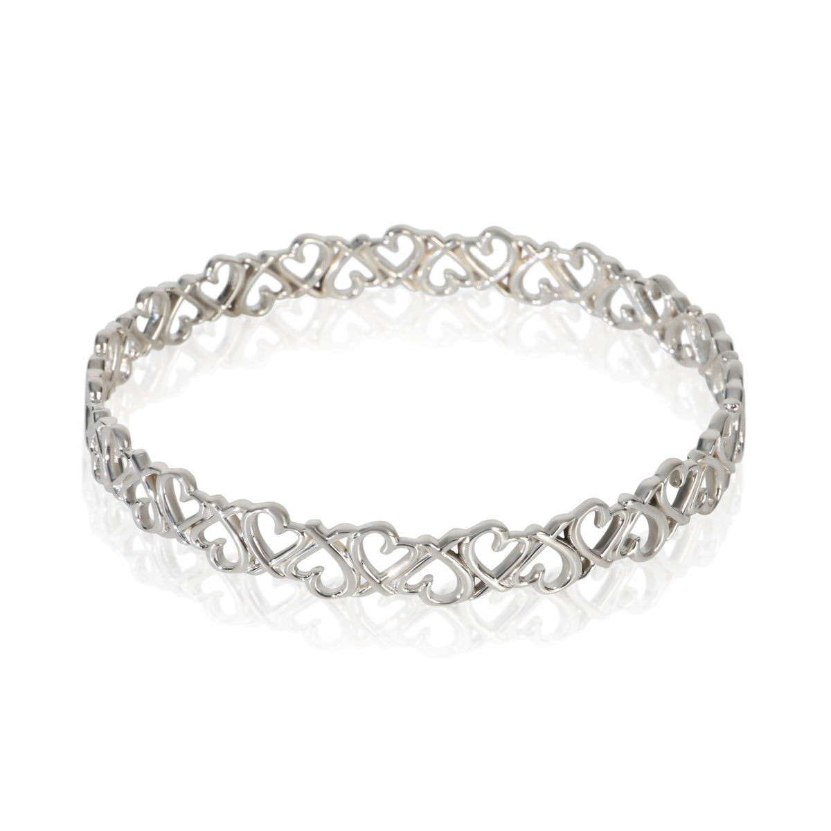 Tiffany & Co. Sterling Silver  Paloma Picasso Loving Heart Bracelet fv