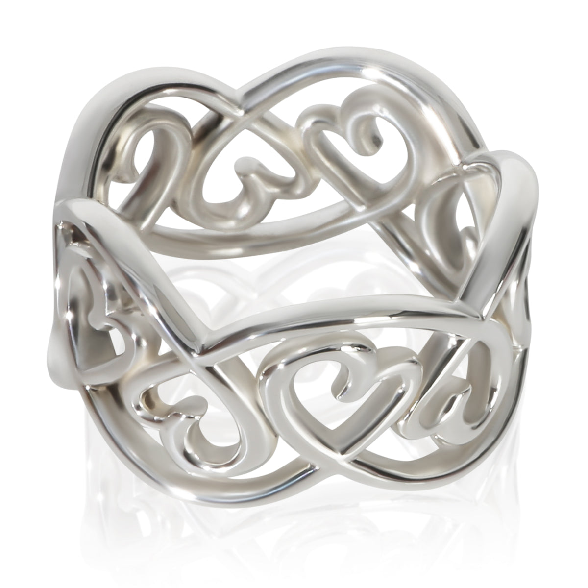 Tiffany & Co. Sterling Silver  Paloma Picasso Loving Heart Ring sv