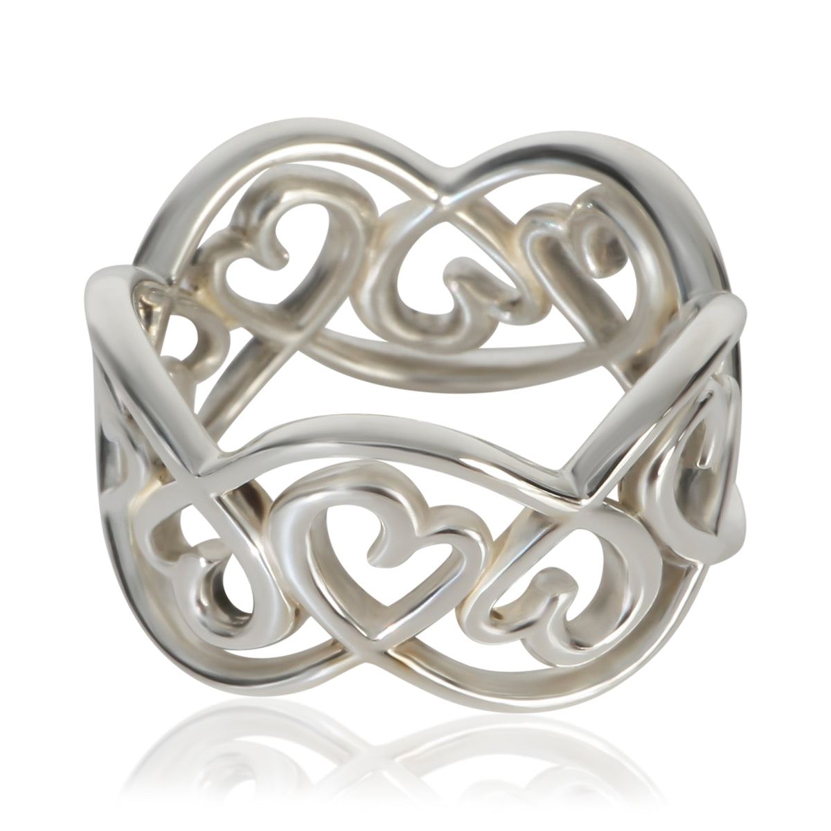 Tiffany & Co. Sterling Silver  Paloma Picasso Loving Heart Ring fv