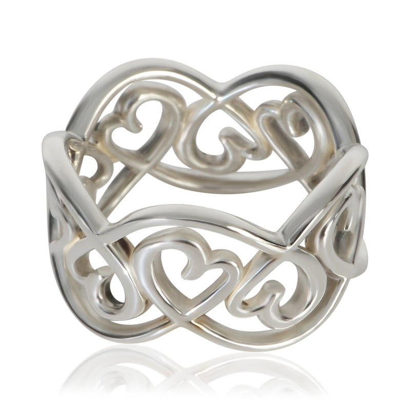Tiffany & Co. Sterling Silver  Paloma Picasso Loving Heart Ring fv