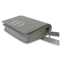 Christian Dior Blue Grained Calfskin 30 Montaigne 2 in 1 Pouch Handbag 6