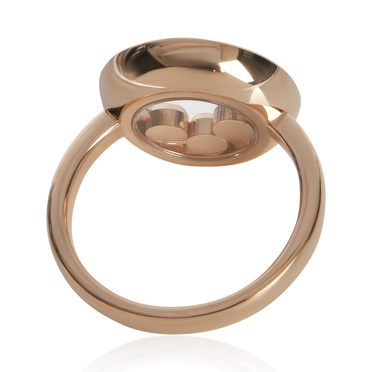 Chopard Rose Gold Sapphire and Diamond Happy Diamond Ring pv