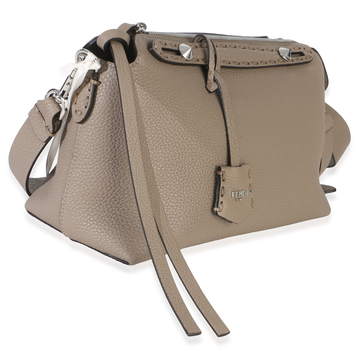 Fendi Taupe Cuoio Romano Selleria Sintetica Medium By The Way Satchel Handbag 3