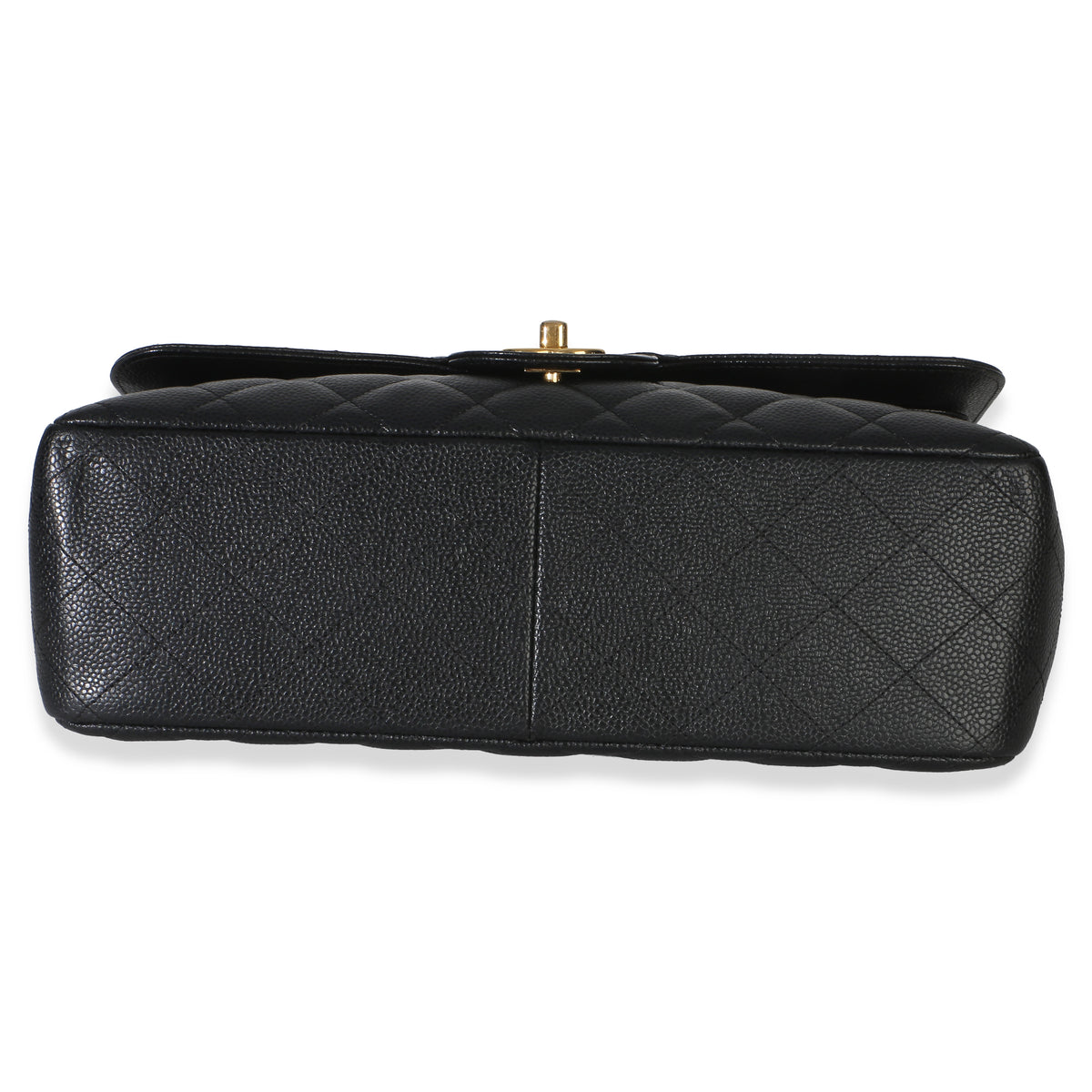 Chanel Black Quilted Caviar Jumbo Double Flap Handbag Handbag 5