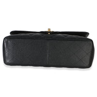 Chanel Black Quilted Caviar Jumbo Double Flap Handbag Handbag 5