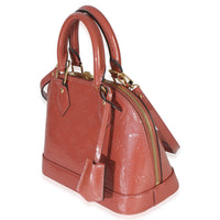 Louis Vuitton Rose Litchi Monogram Vernis Alma BB Handbag 2