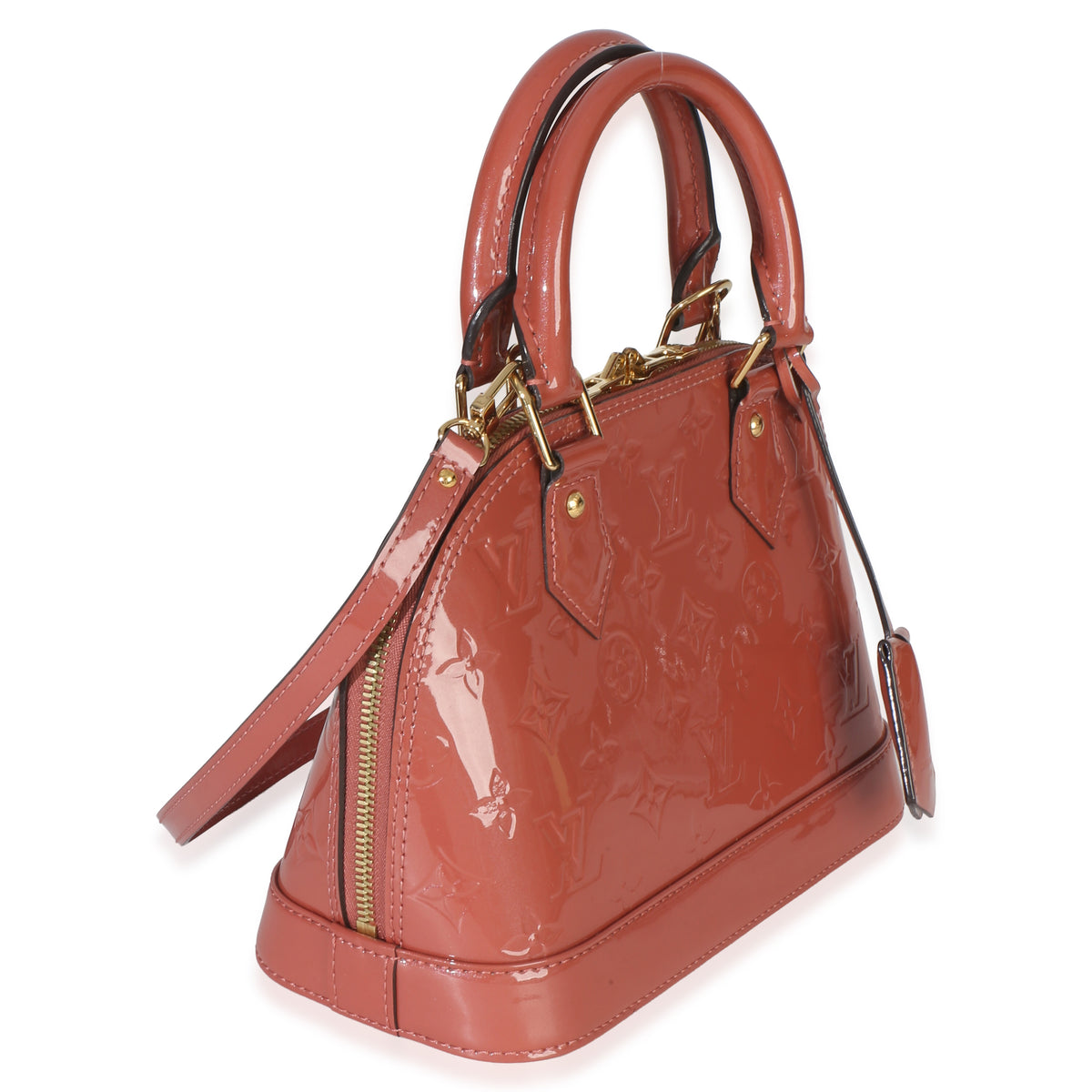 Louis Vuitton Rose Litchi Monogram Vernis Alma BB Handbag 3