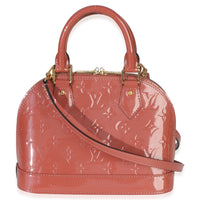 Louis Vuitton Rose Litchi Monogram Vernis Alma BB Handbag 4