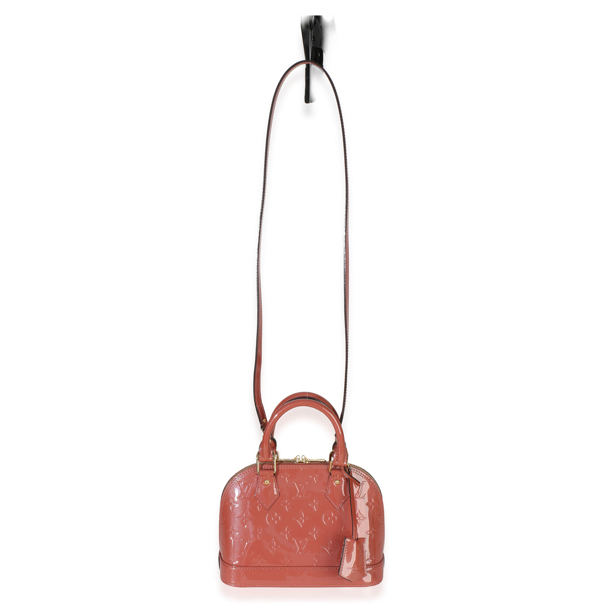 Louis Vuitton Rose Litchi Monogram Vernis Alma BB Handbag 8