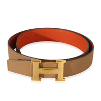 Hermès Feu Biscuit Epsom 38mm Reversible Constance Belt 85/34 Brushed GHW id