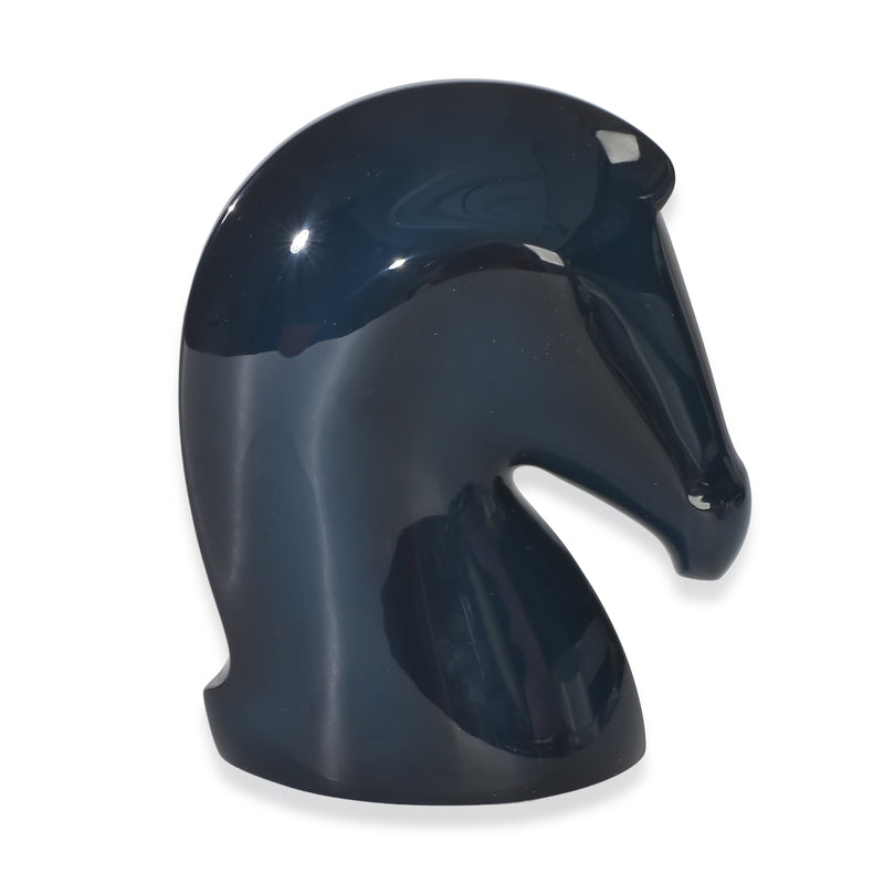Hermès Indigo Patiné Laque Wood Samarcande Paperweight id