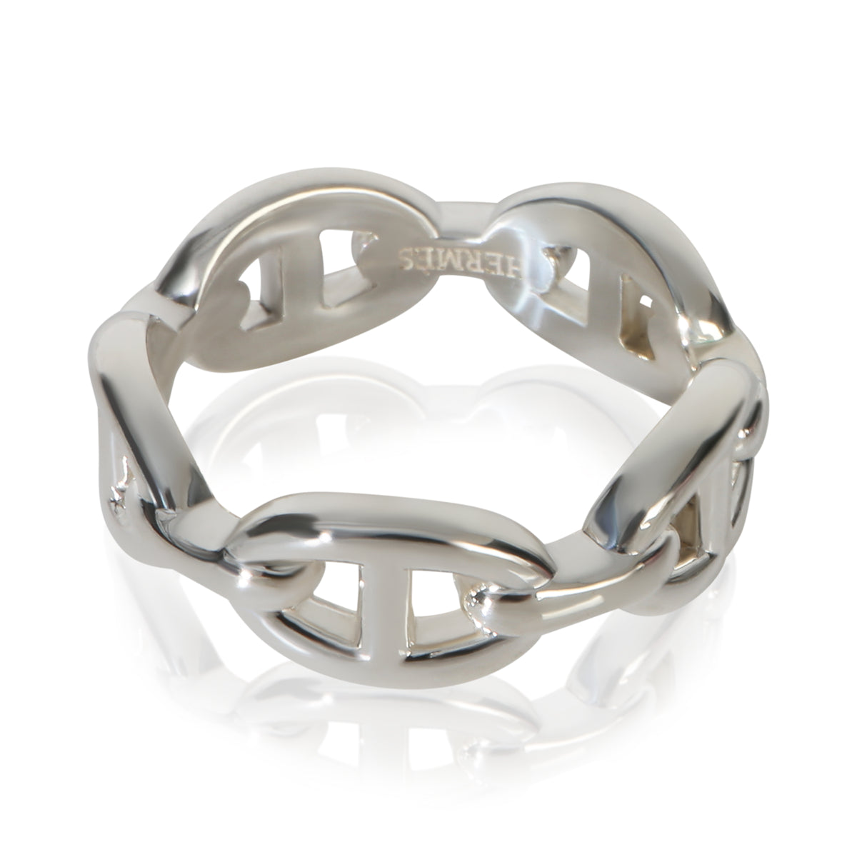 Hermès Sterling Silver  Chaine d'Ancre Ring fv