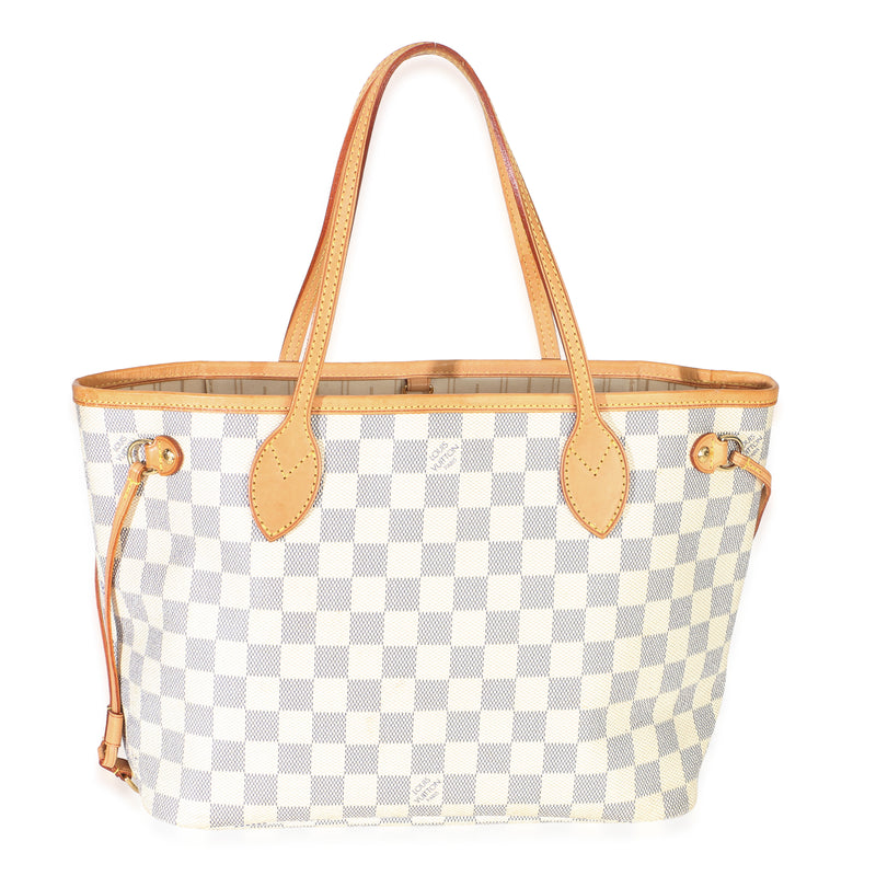 Louis Vuitton Damier Azur Canvas Neverfull PM Handbag fv