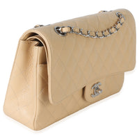 Chanel Beige Quilted Caviar Medium Double Flap Handbag Handbag 3